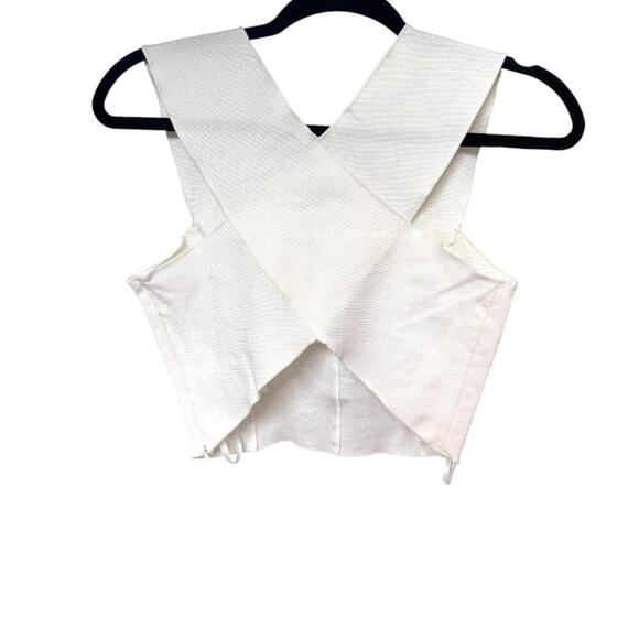 Y2K VINTAGE DEADSTOCK‎ BEBE WHITE BANDAGE CROP TANK SMALL NWT. - Picture 3 of 6